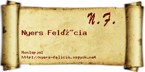 Nyers Felícia névjegykártya
